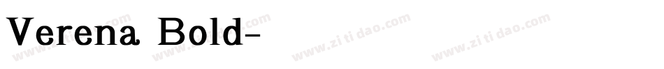 Verena Bold字体转换